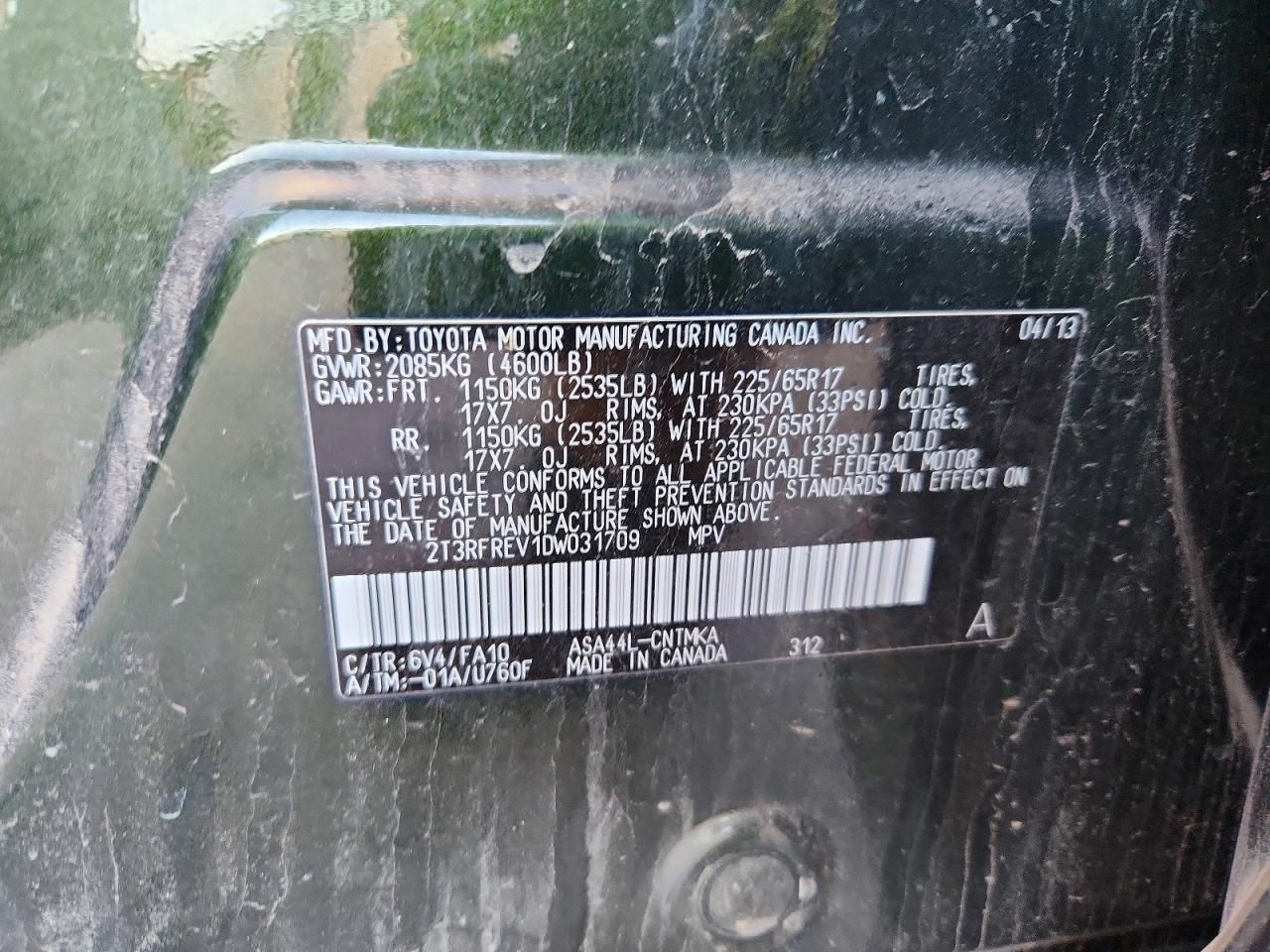 2013 Toyota Rav4 xle