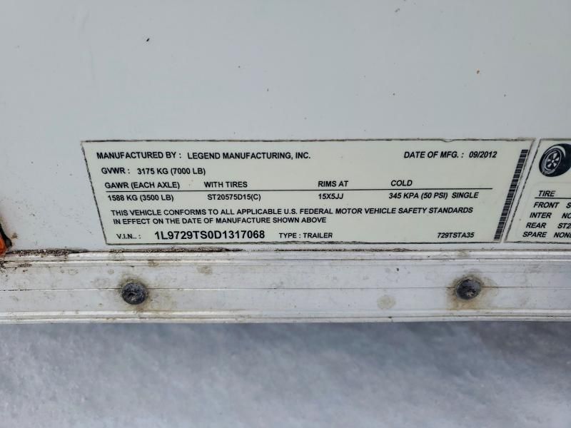2013 Thun 2013 Legend 729TSTA35 Snowmobile Trailer