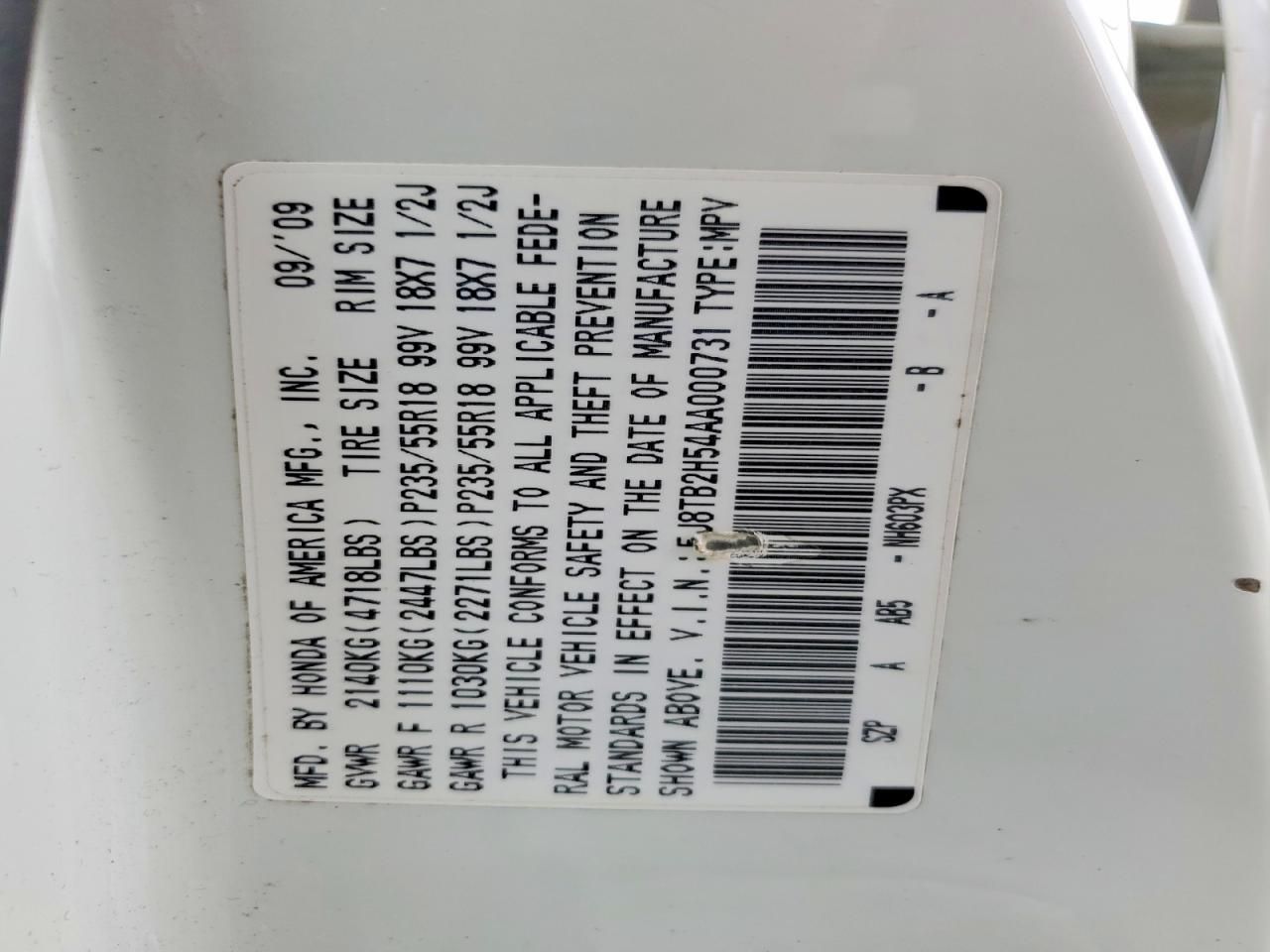 2010 Acura Rdx Technology