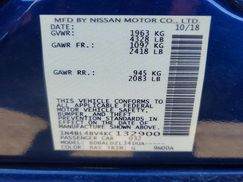 2019 Nissan Altima s
