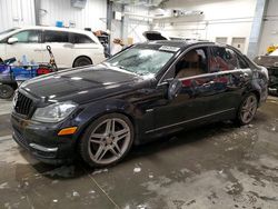 Mercedes-Benz C-class salvage cars for sale: 2012 Mercedes-Benz C 350 4matic
