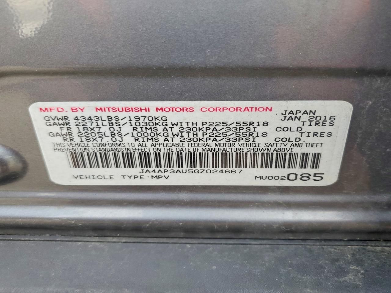 2016 Mitsubishi Outlander Sport es