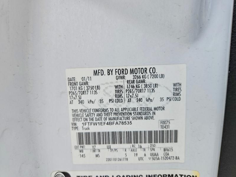 2011 Ford F150 Supercrew