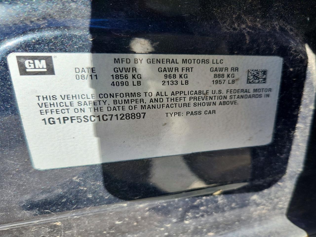 2012 Chevrolet Cruze lt