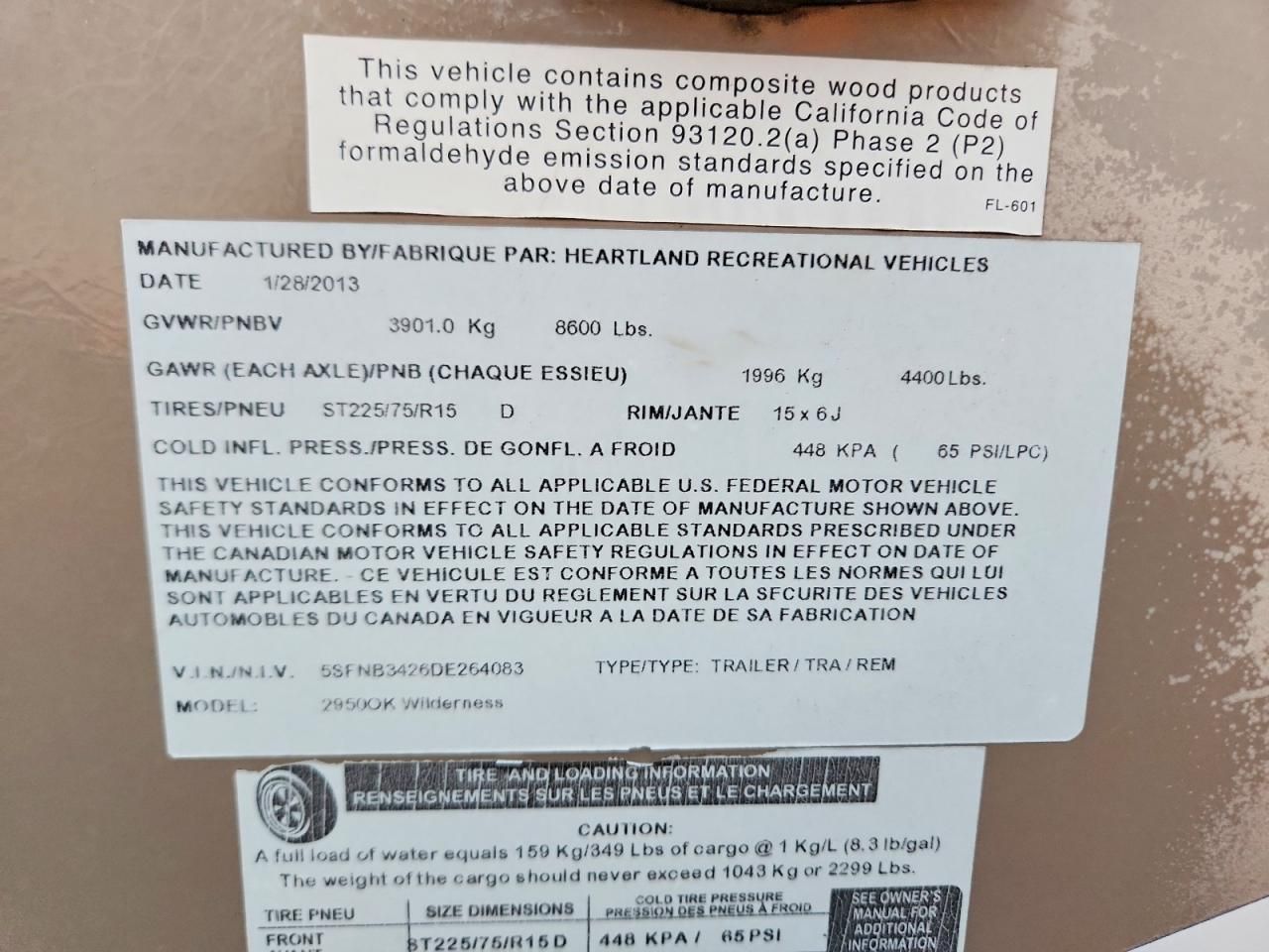 2013 Wilderness Travel Trailer