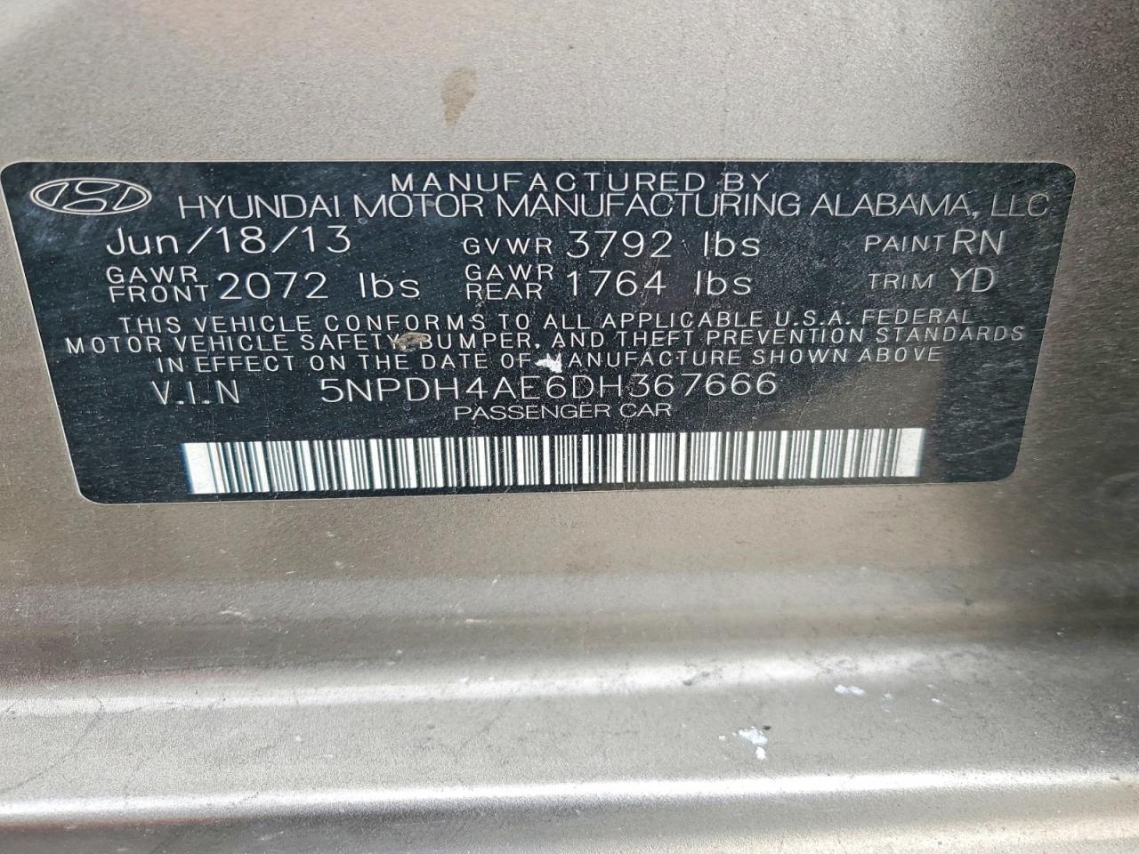 2013 Hyundai Elantra gls