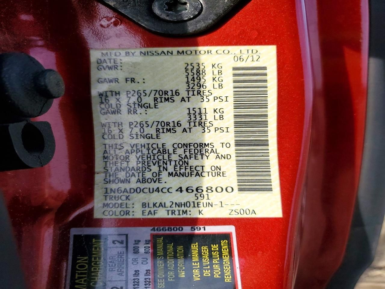 2012 Nissan Frontier