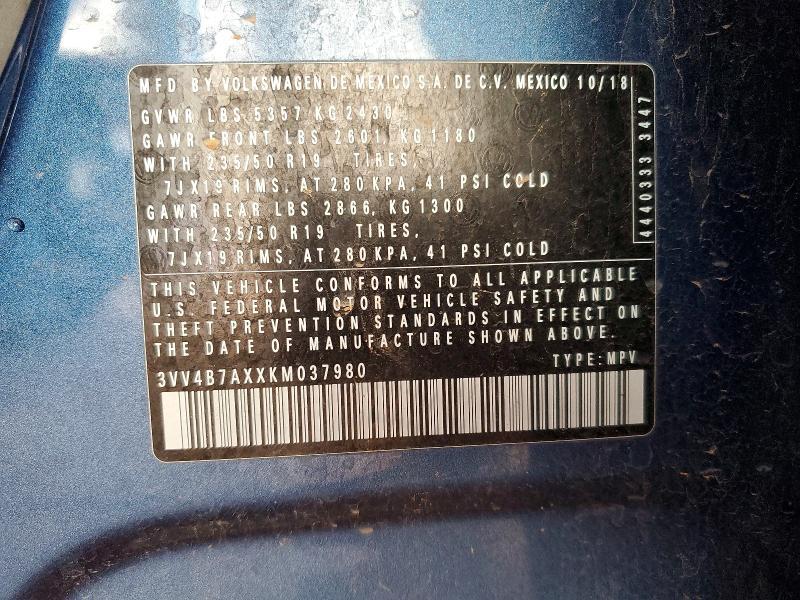 2019 Volkswagen Tiguan sel Premium