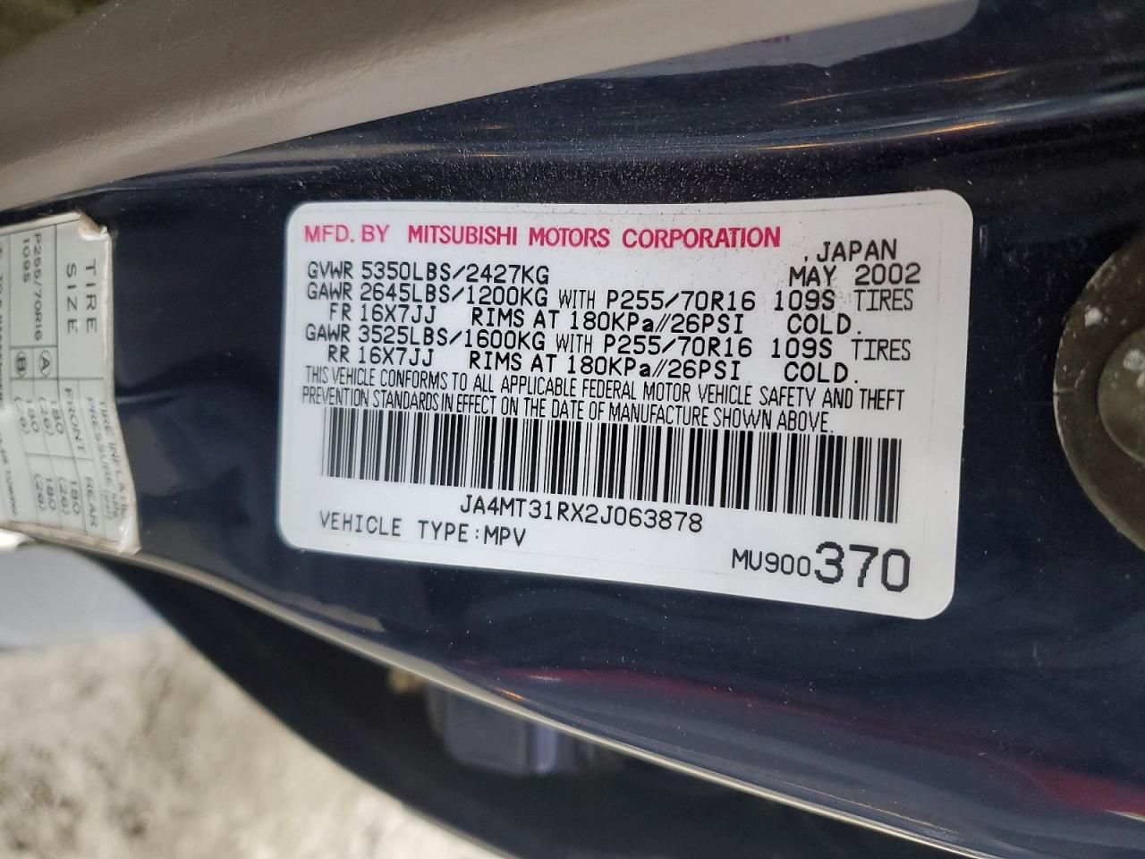 2002 Mitsubishi Montero Sport xls