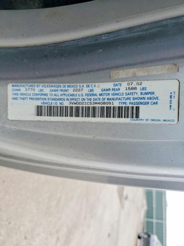 2003 Volkswagen New Beetle glx