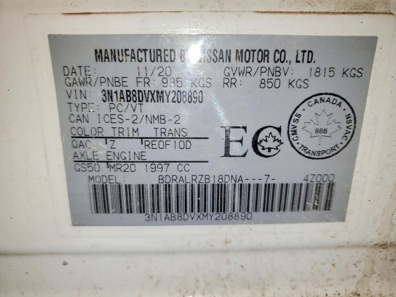 2021 Nissan Sentra sr