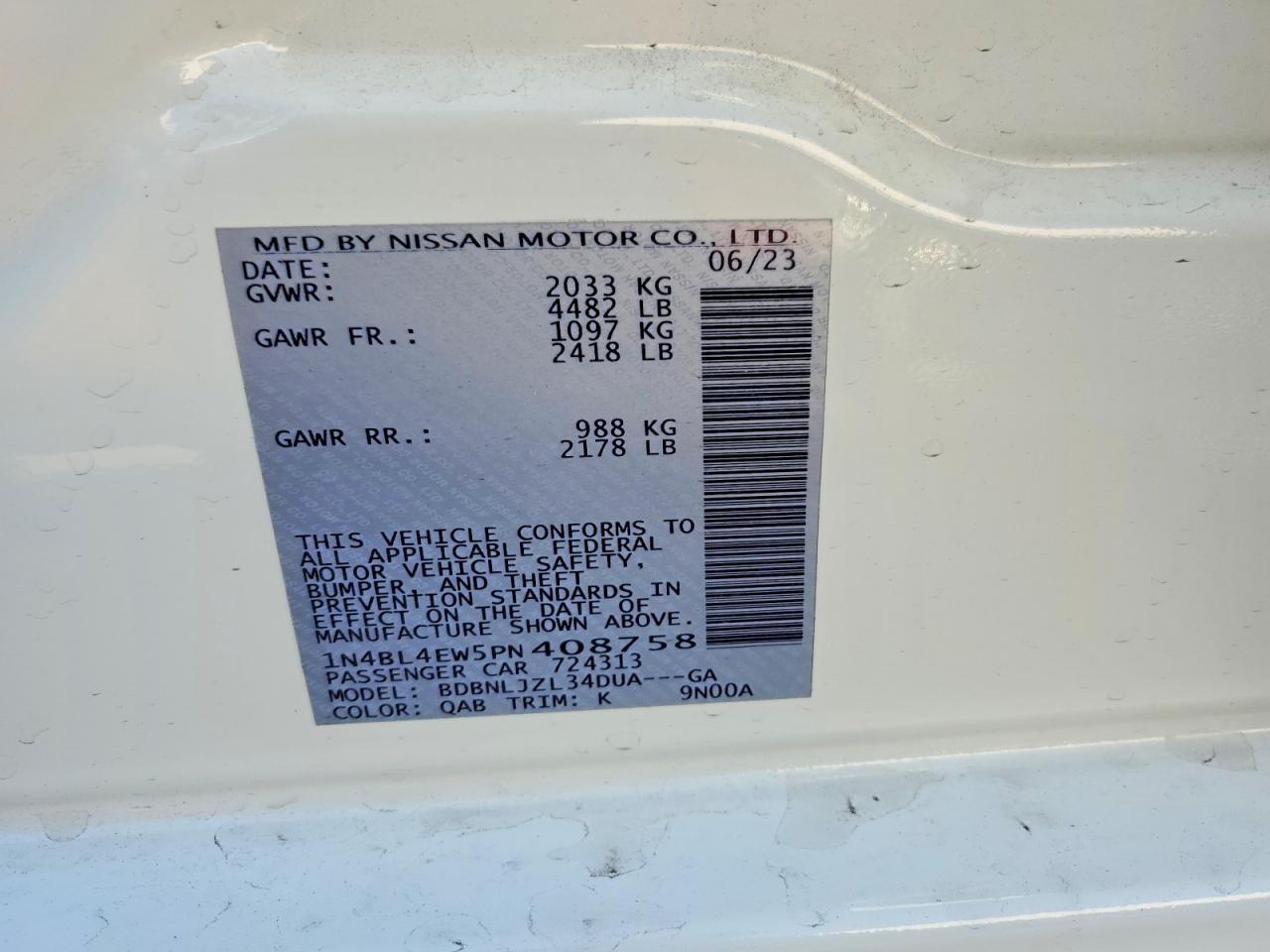 2023 Nissan Altima sl