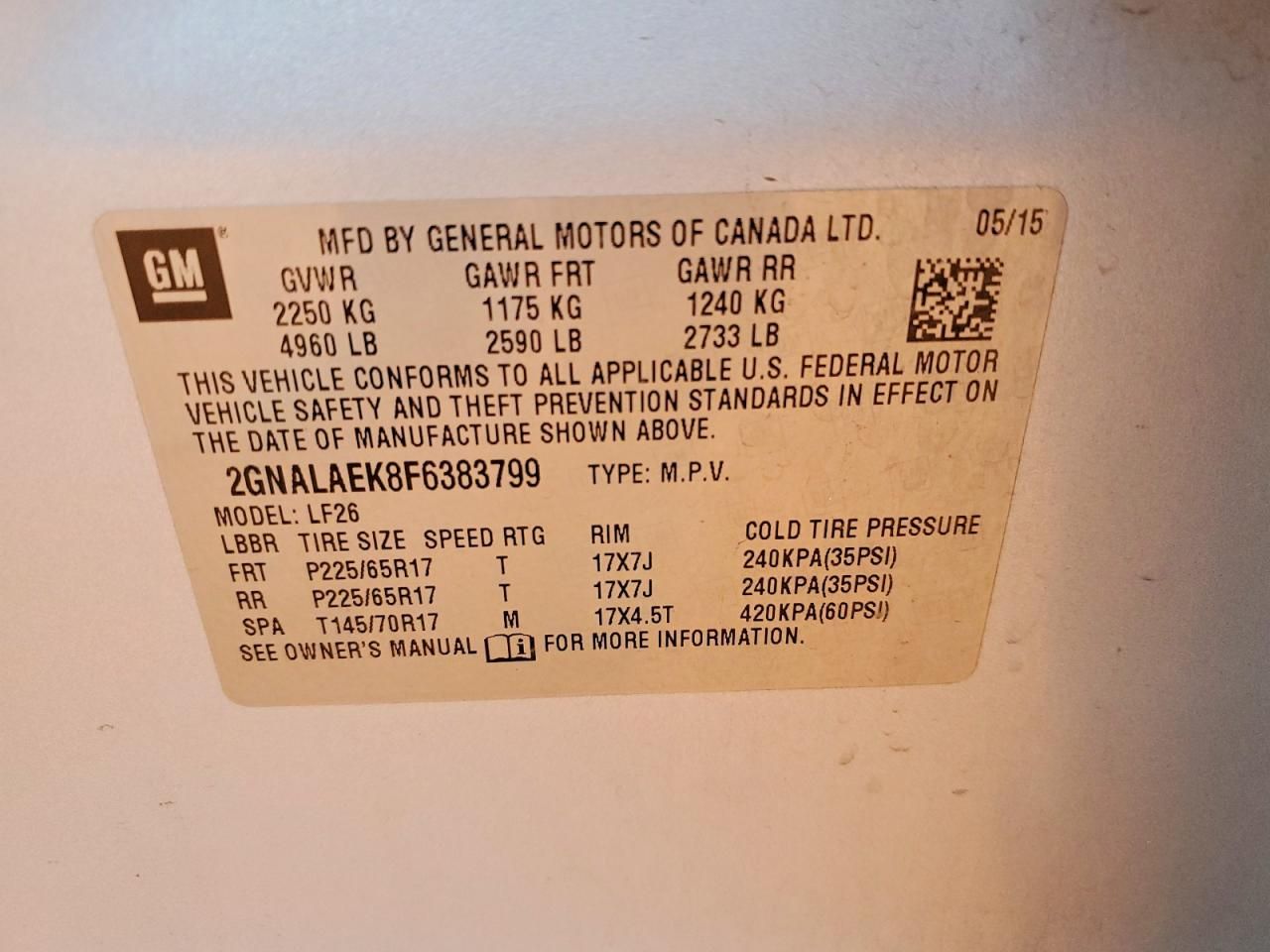 2015 Chevrolet Equinox ls