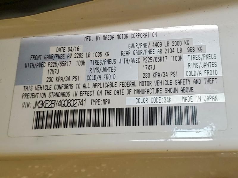 2016 Mazda Cx-5 Sport