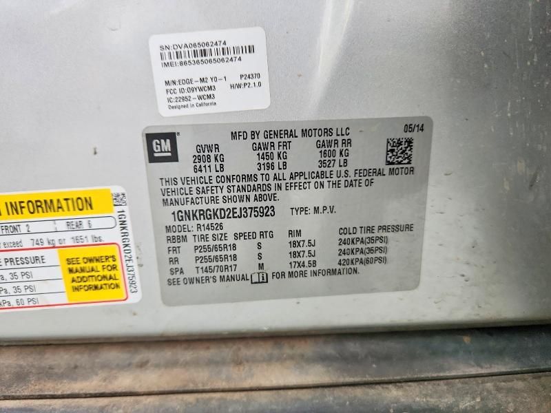 2014 Chevrolet Traverse lt