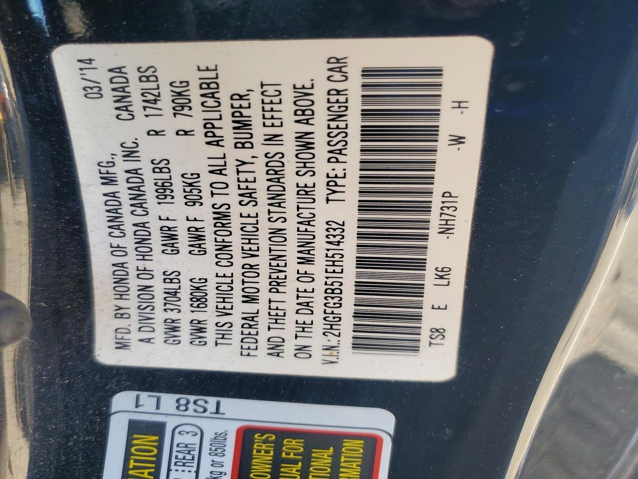 2014 Honda Civic lx