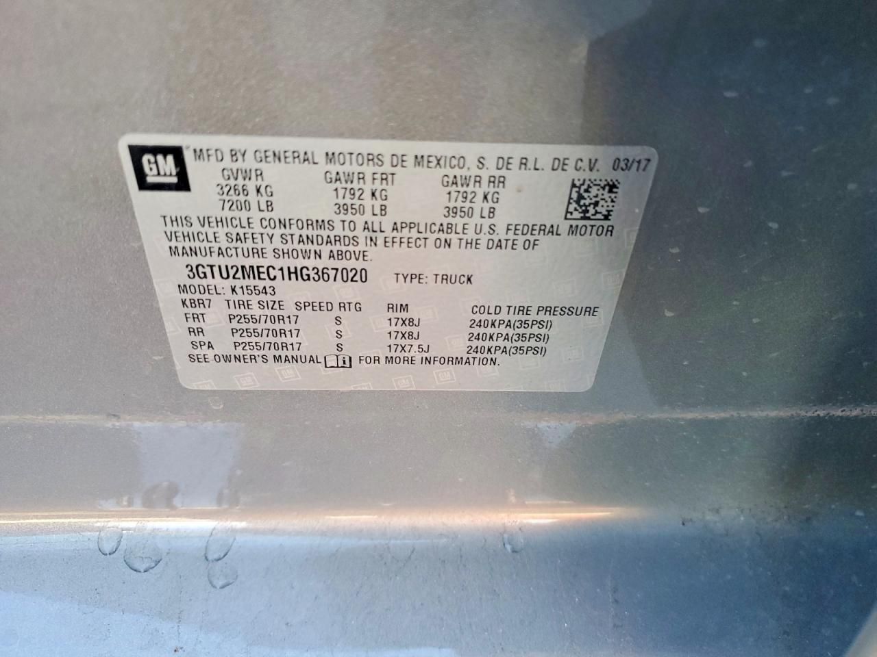 2017 GMC Sierra K1500 sle