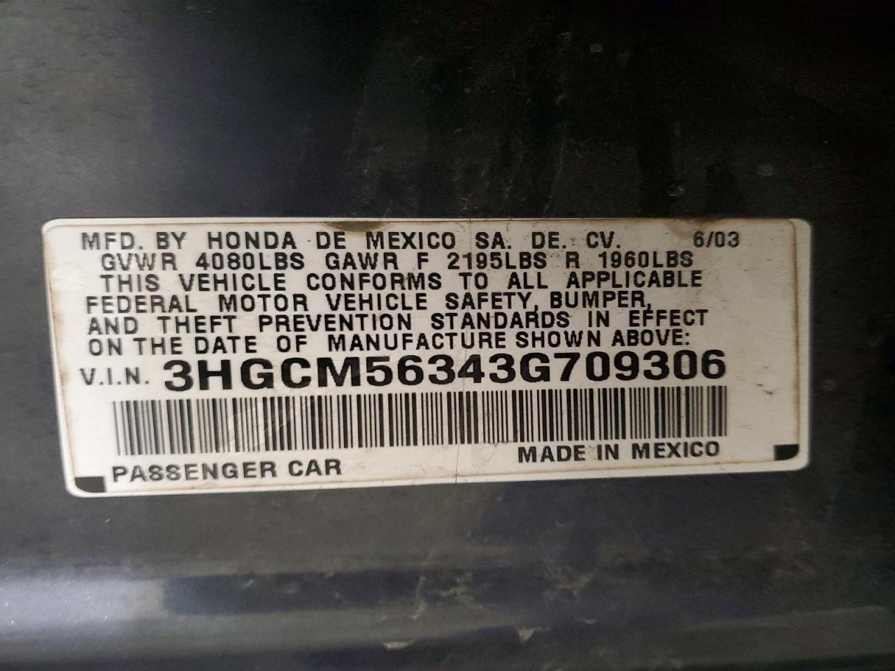 2003 Honda Accord lx