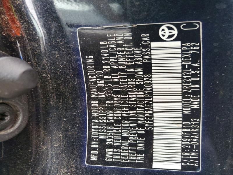 2020 Toyota Corolla le