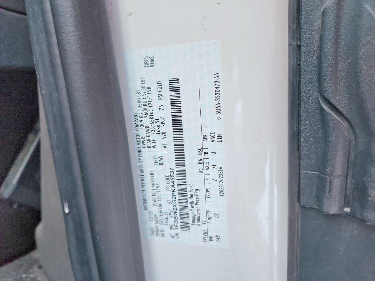 2023 Ford Transit Ambulance