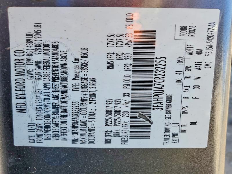 2012 Ford Fusion sel