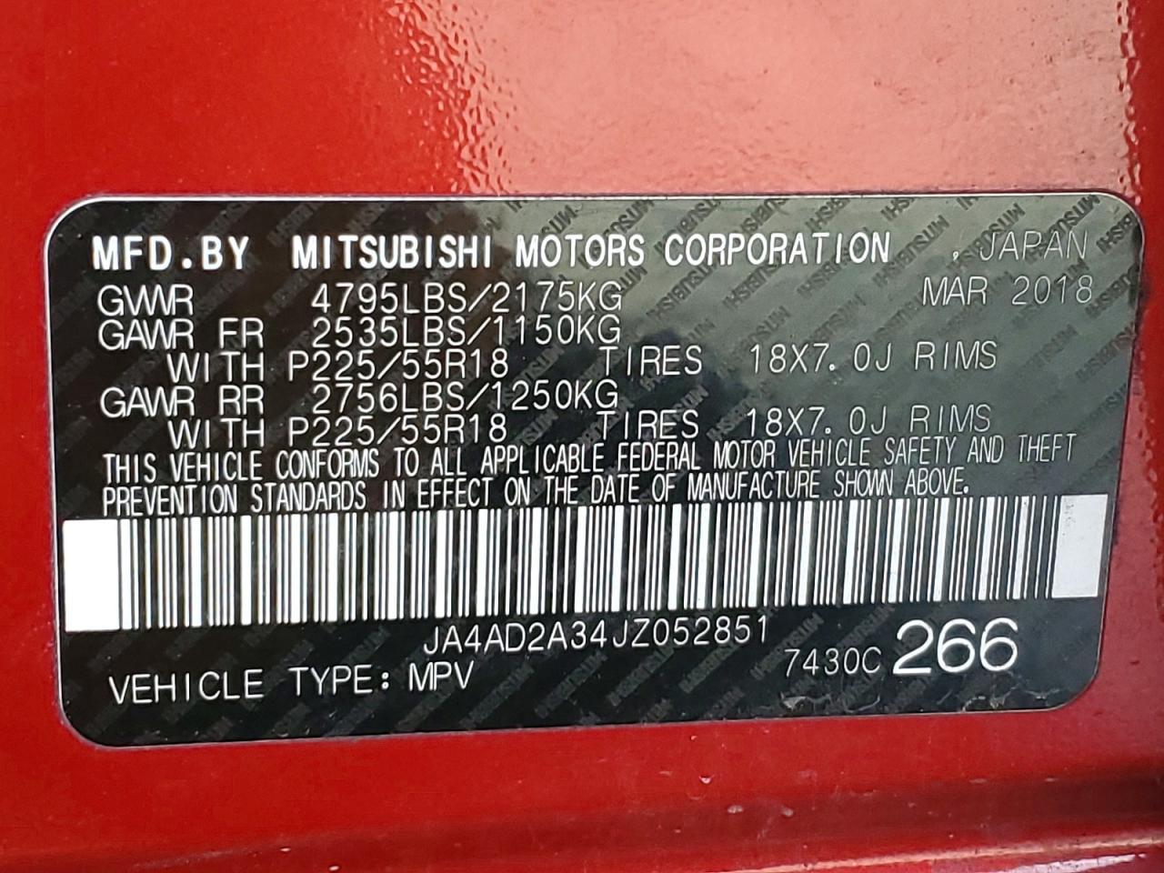 2018 Mitsubishi Outlander es