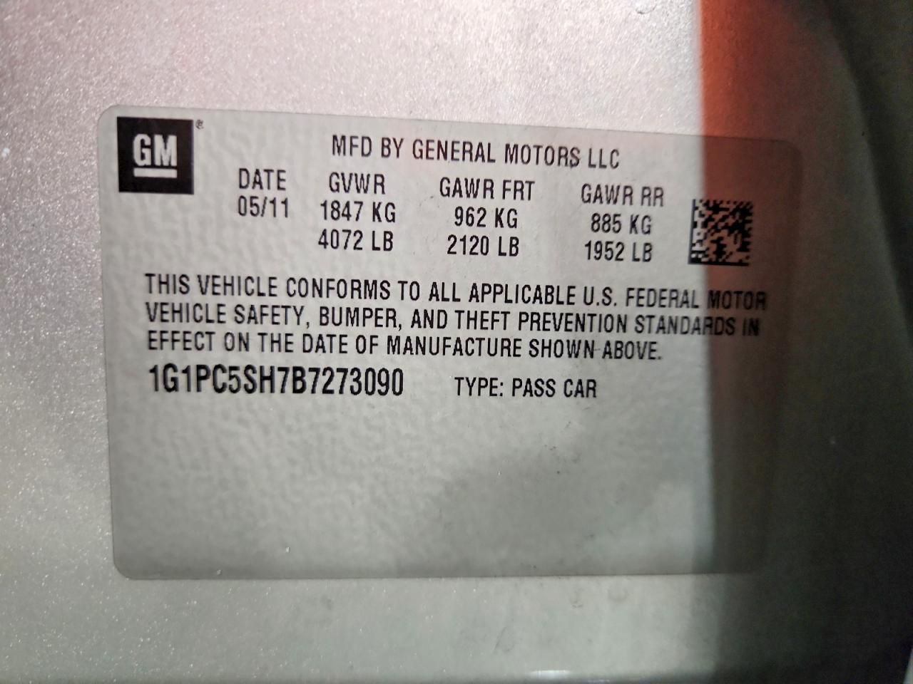 2011 Chevrolet Cruze ls