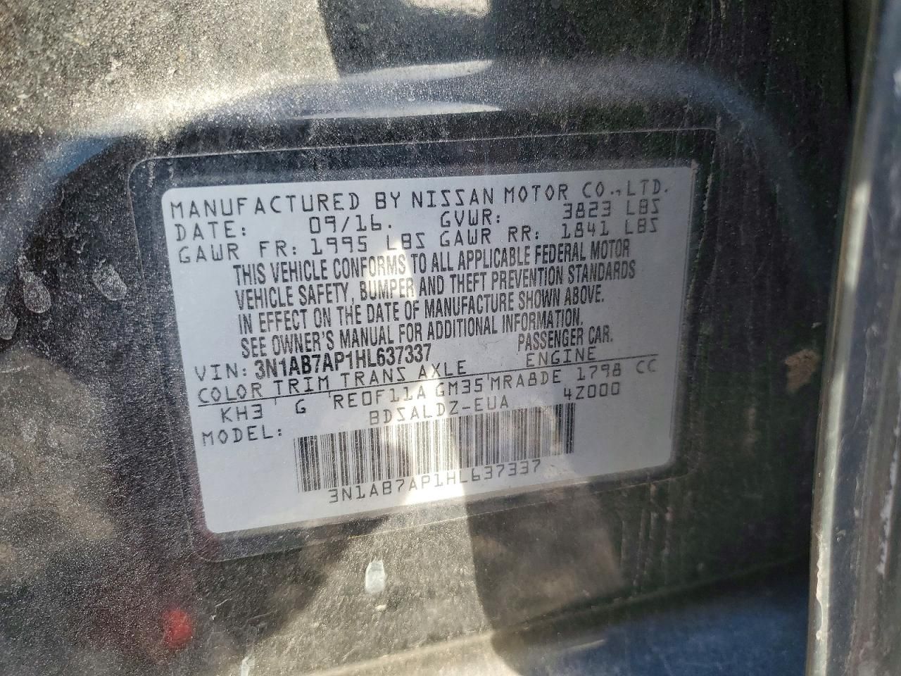 2017 Nissan Sentra s