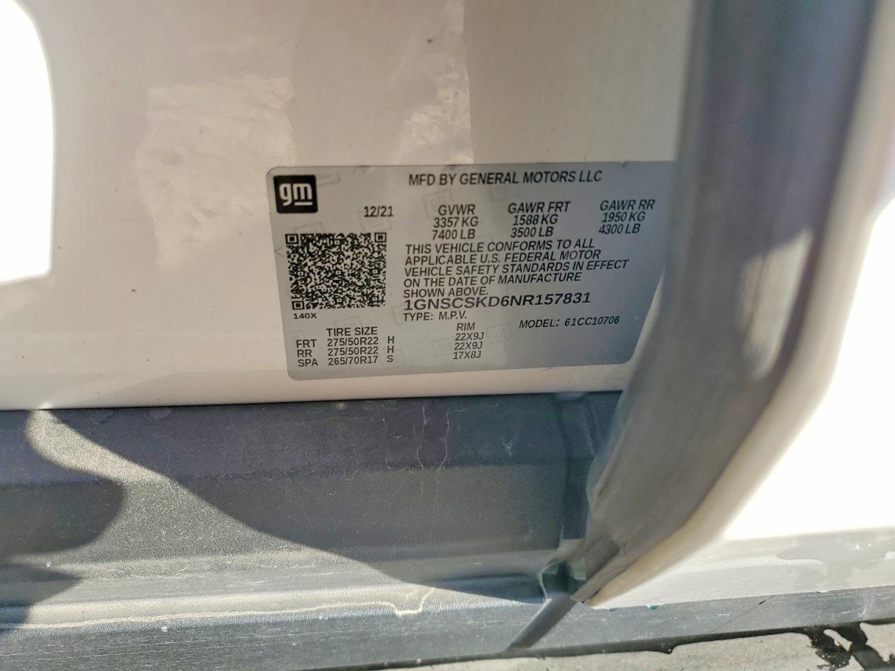 2022 Chevrolet Tahoe C1500 Premier