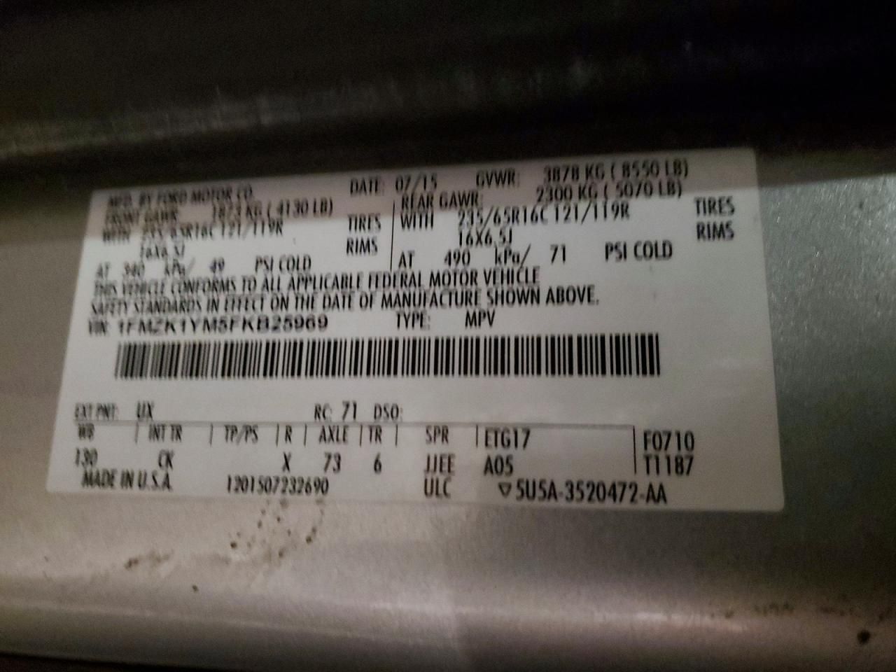 2015 Ford Transit T-150