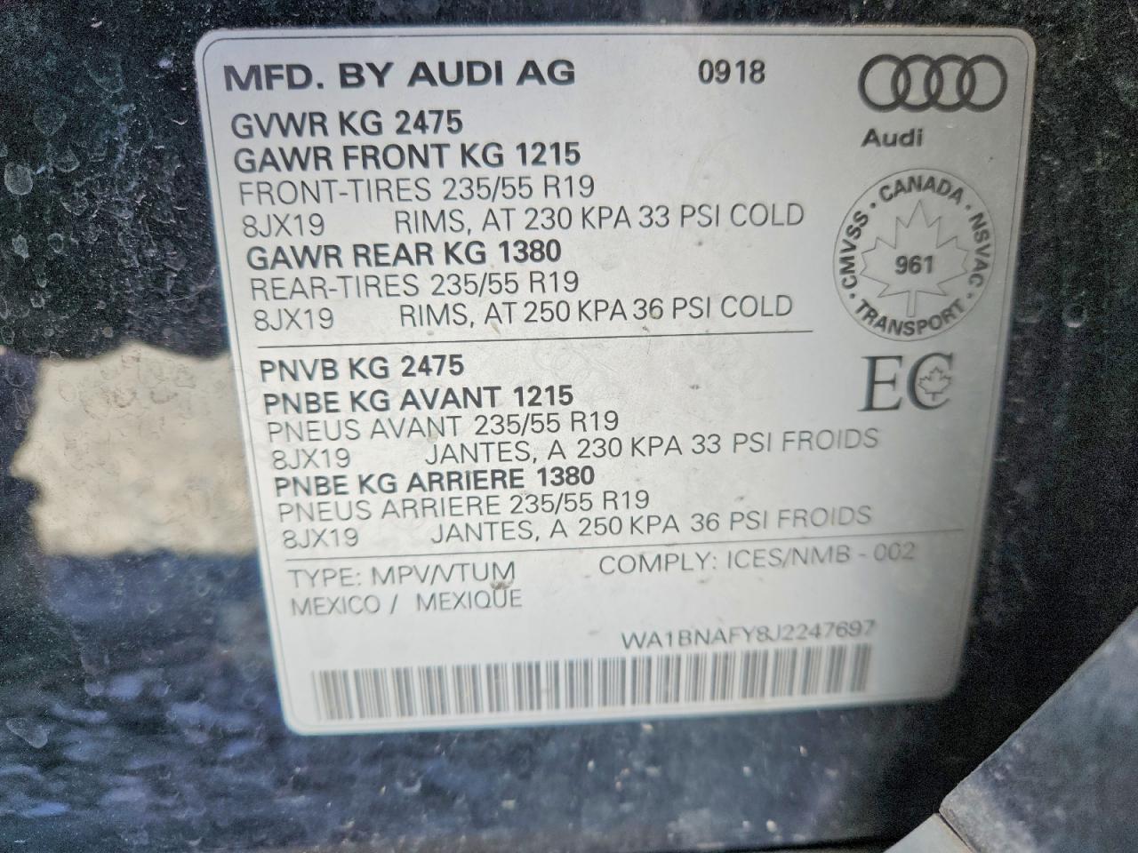 2018 Audi Q5 Premium Plus