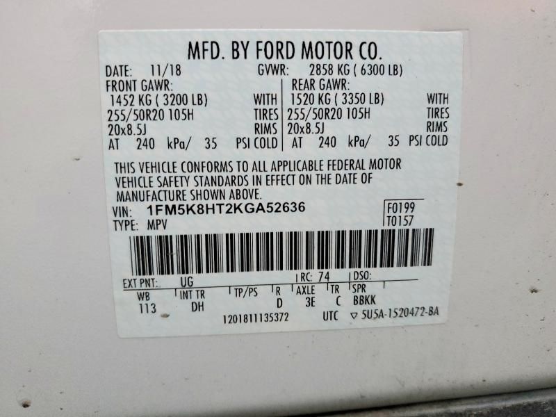 2019 Ford Explorer Platinum