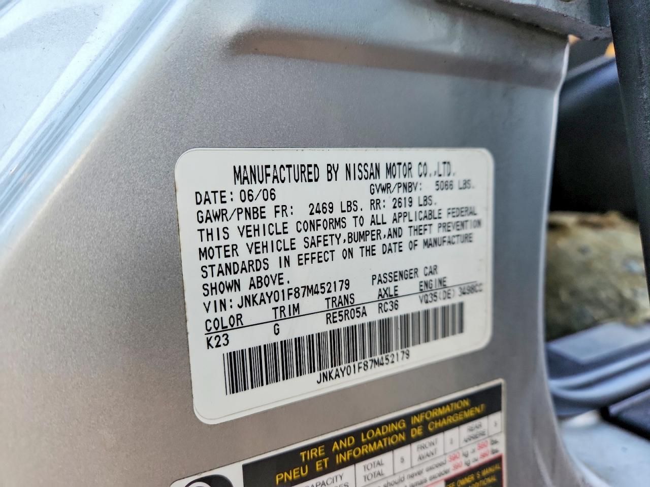 2007 Infiniti M35 Base