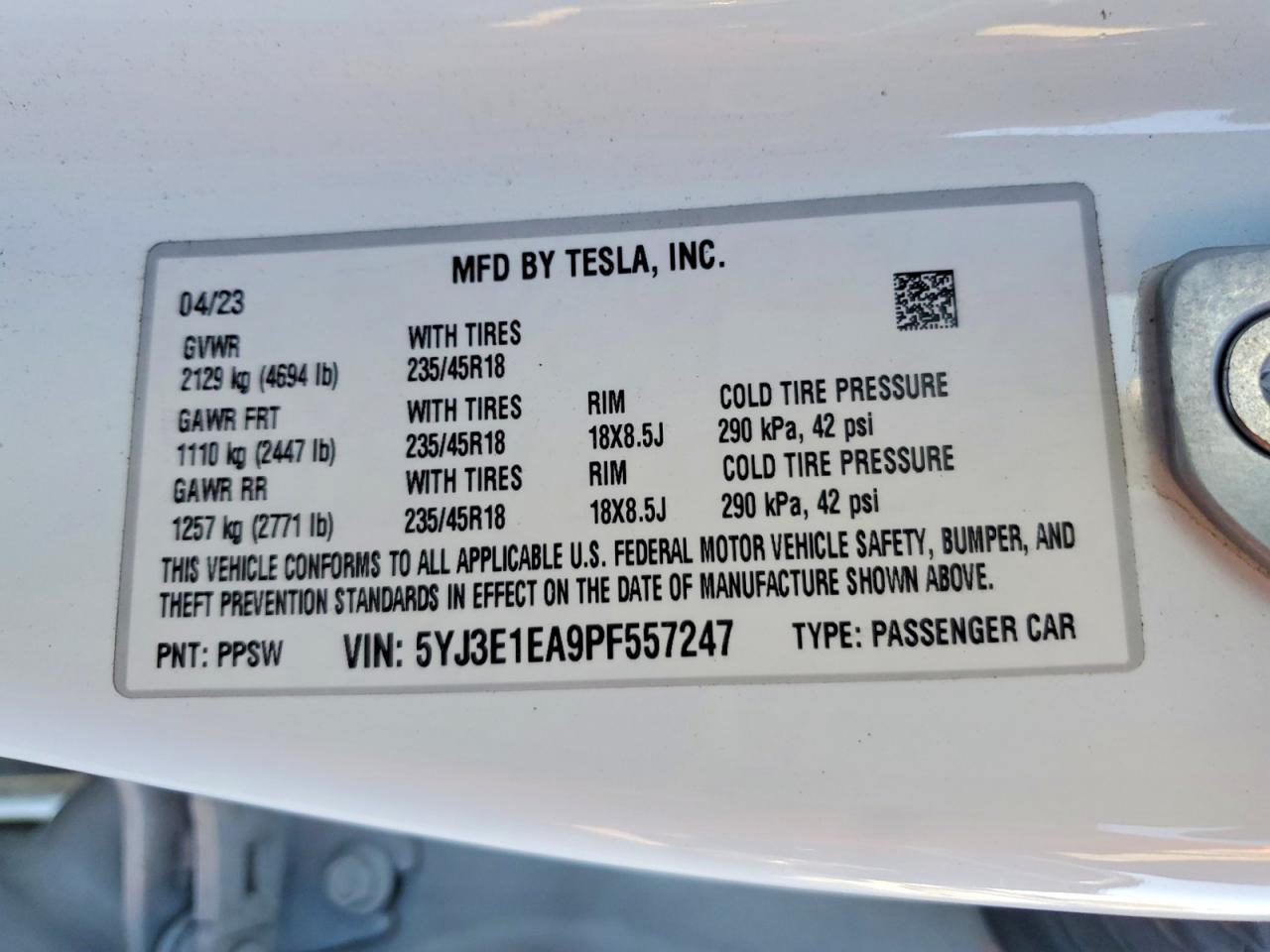 2023 Tesla Model 3