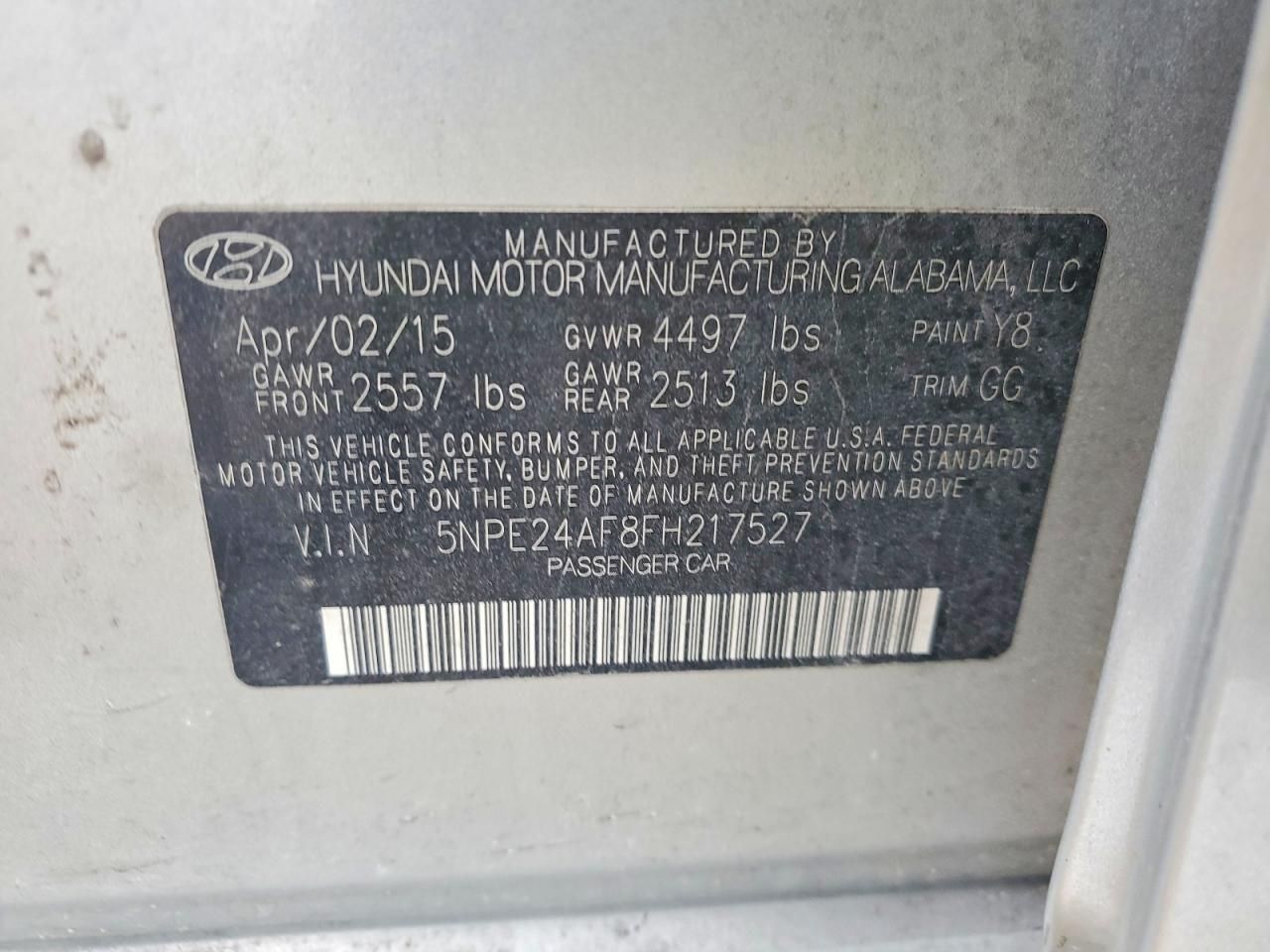 2015 Hyundai Sonata se