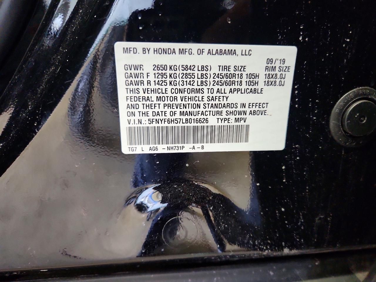 2020 Honda Pilot exl