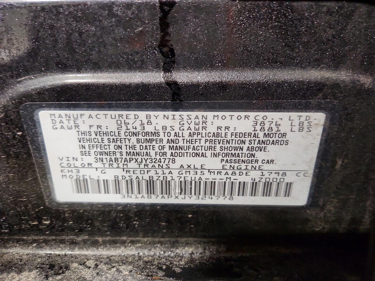 2018 Nissan Sentra s