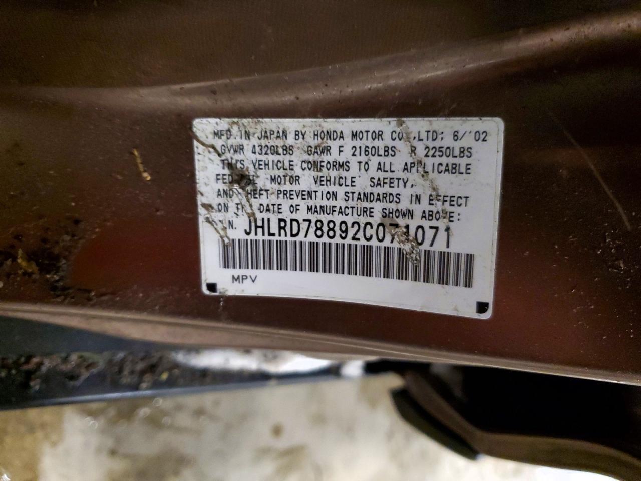 2002 Honda Cr-v ex