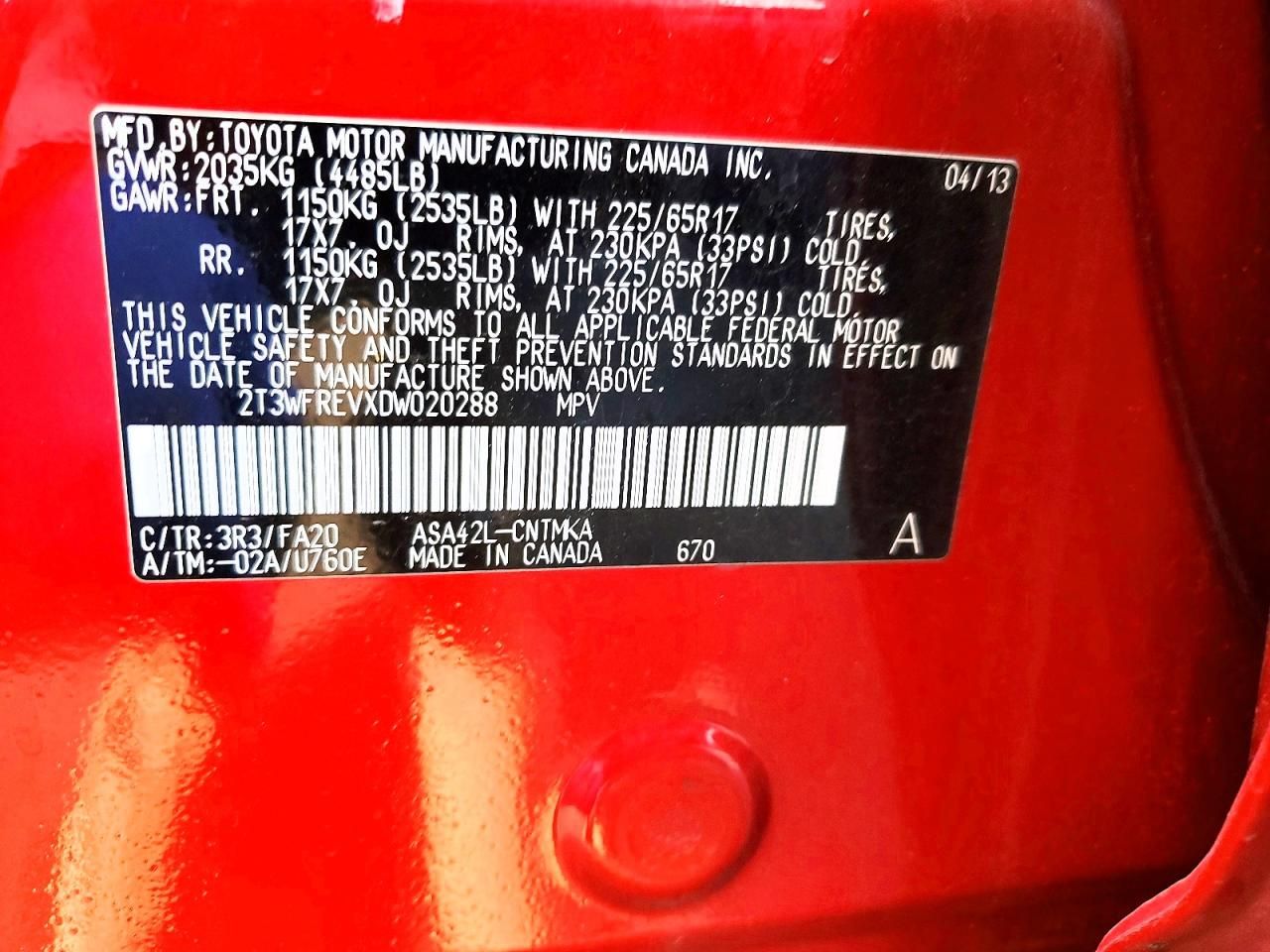 2013 Toyota Rav4 xle