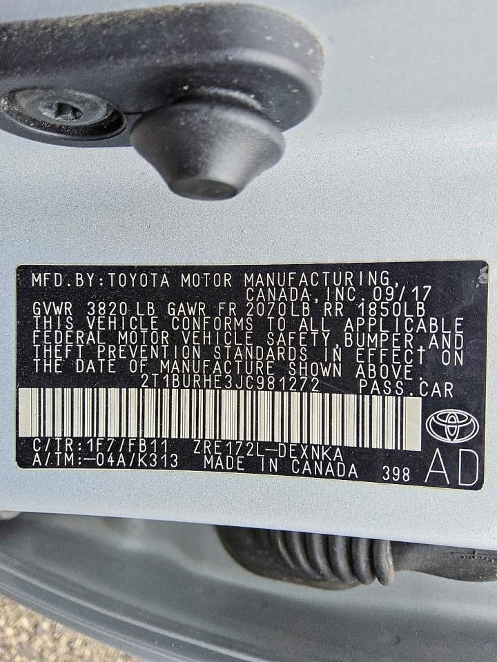 2018 Toyota Corolla l