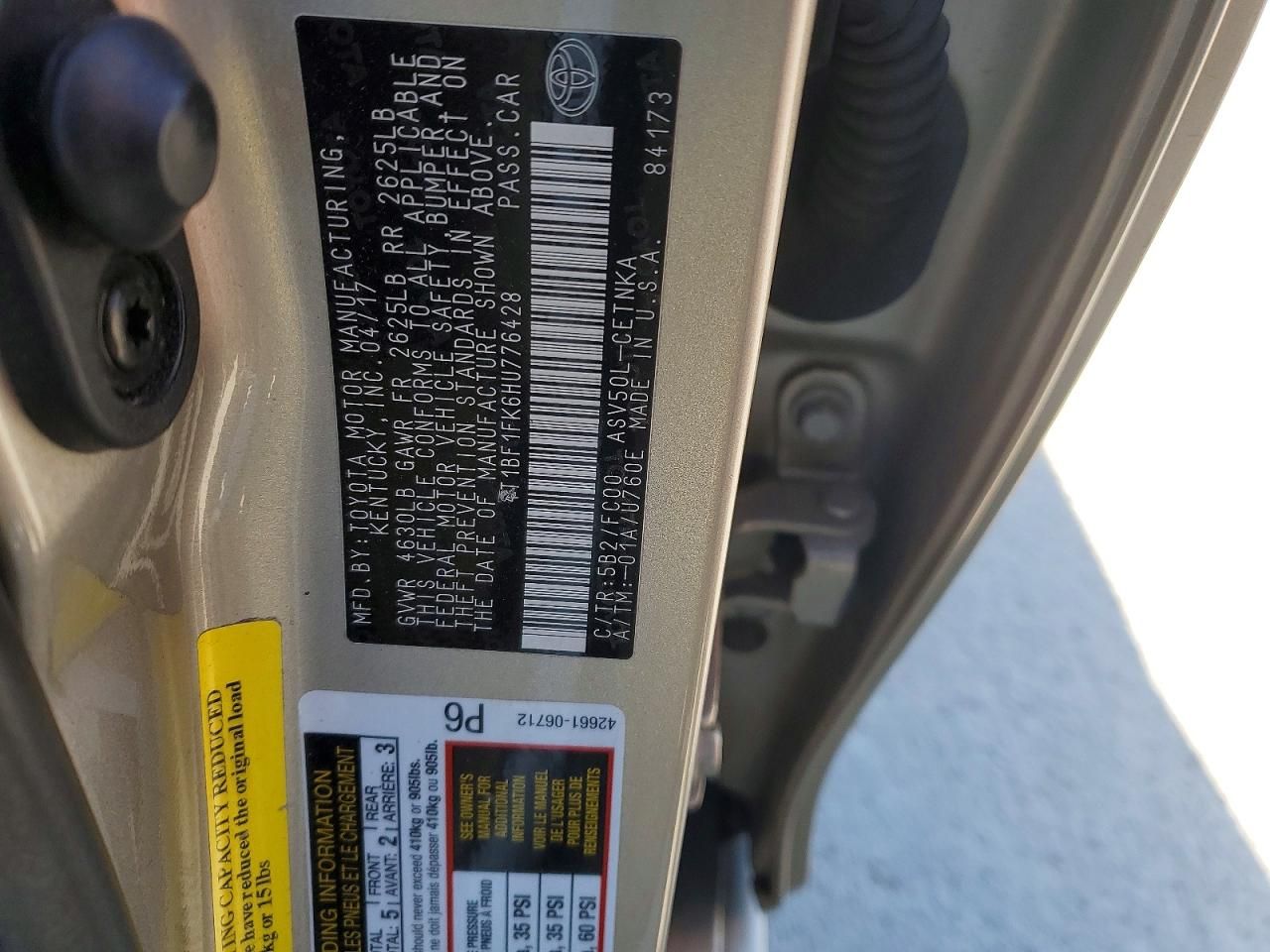 2017 Toyota Camry le