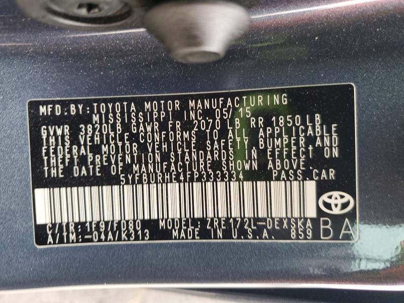 2015 Toyota Corolla l