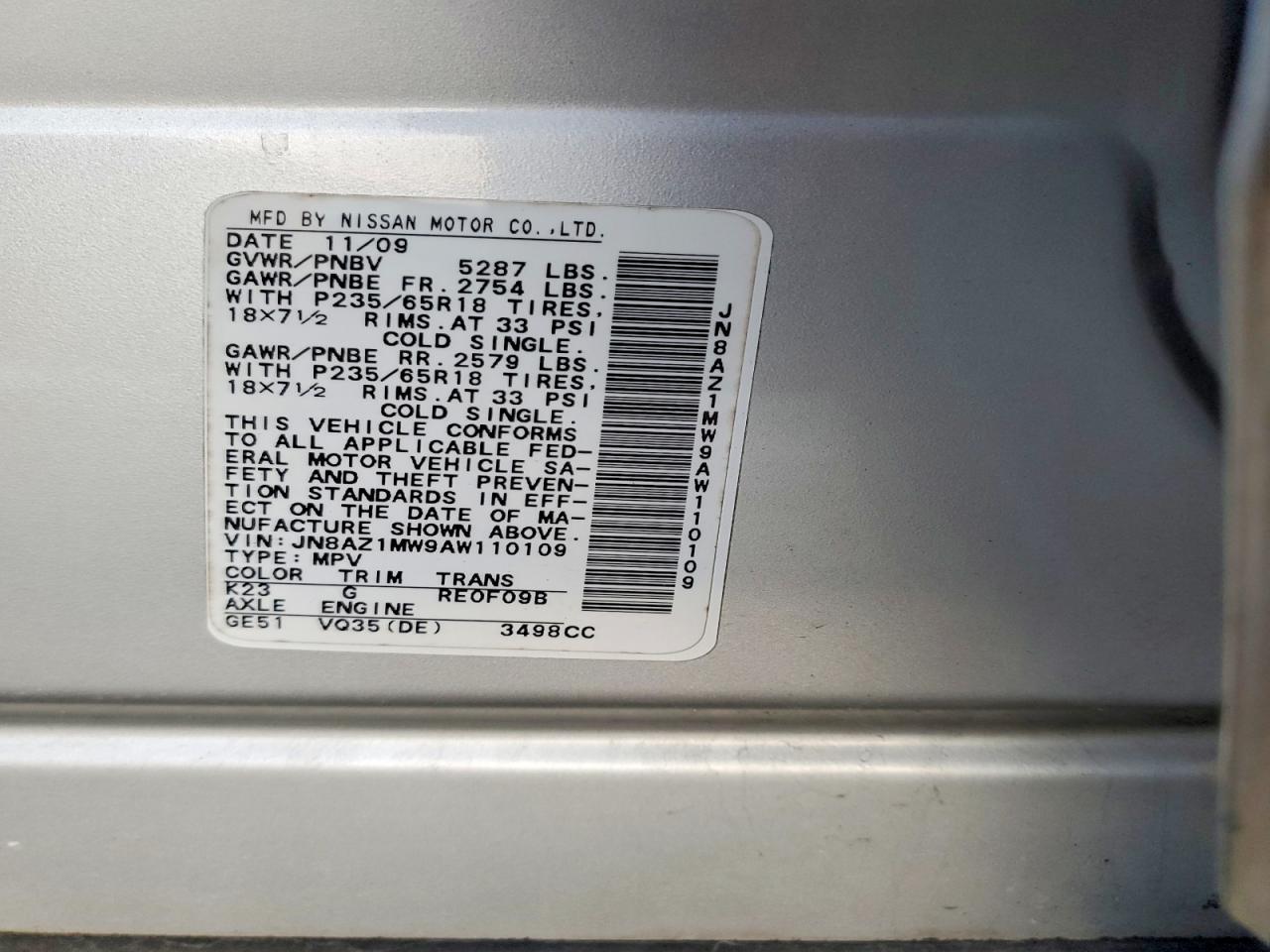 2010 Nissan Murano s