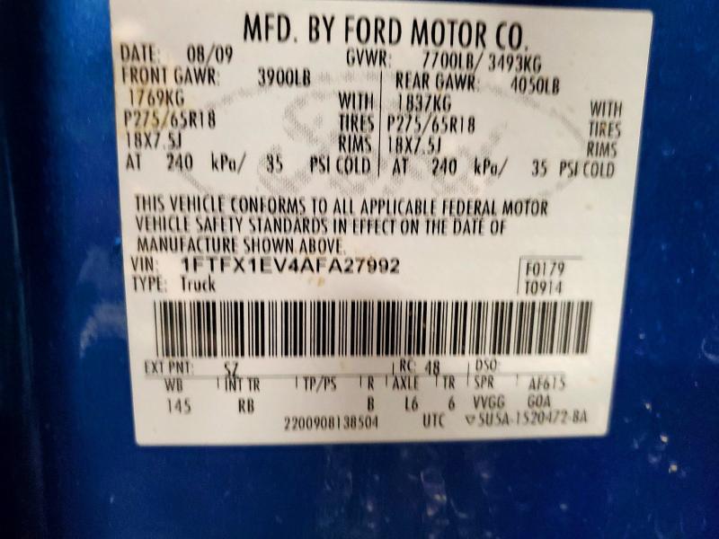 2010 Ford F150 Super cab