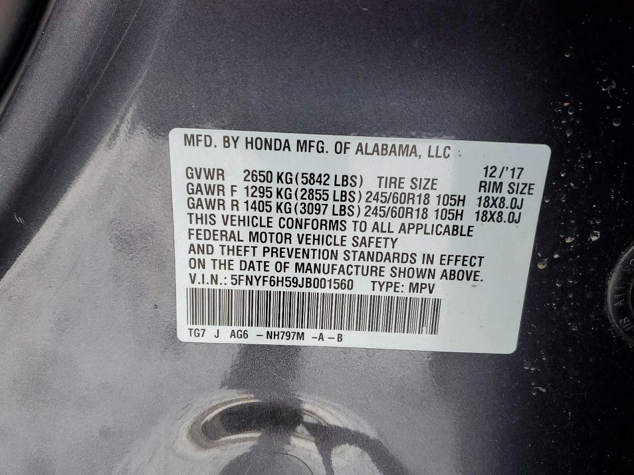 2018 Honda Pilot exl