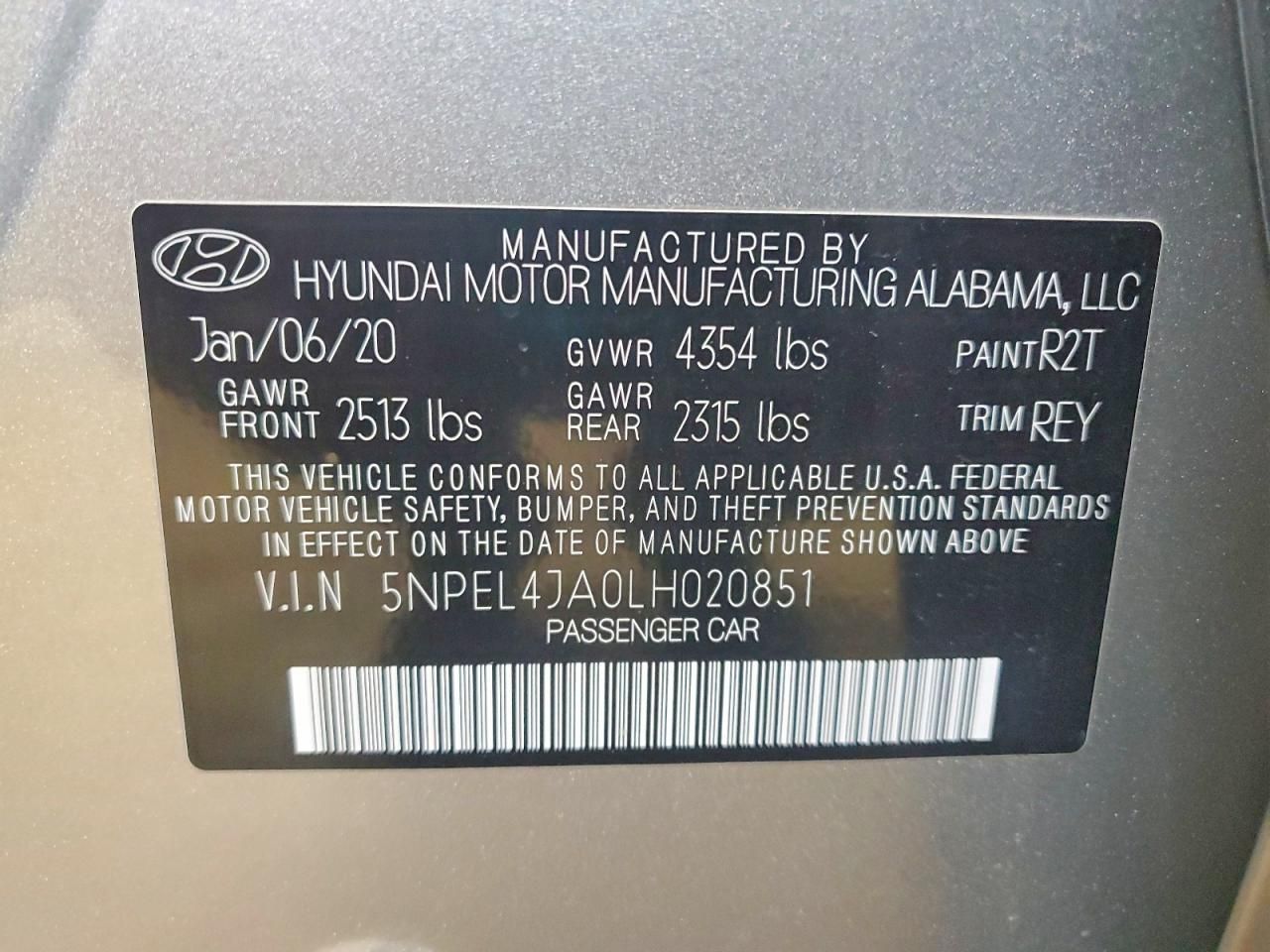 2020 Hyundai Sonata sel