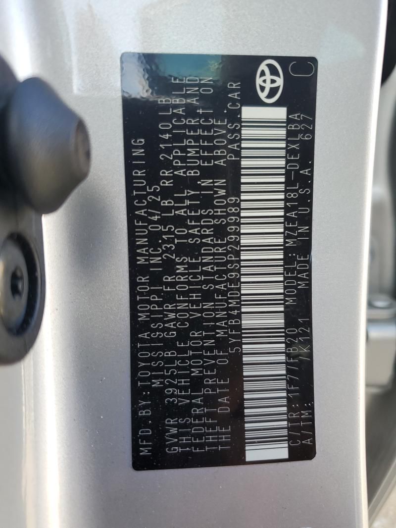 2025 Toyota Corolla le