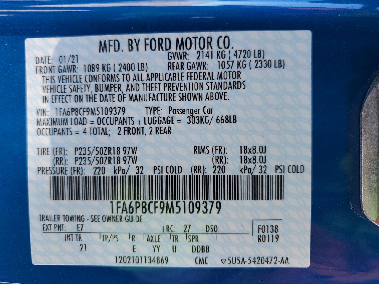 2021 Ford Mustang gt