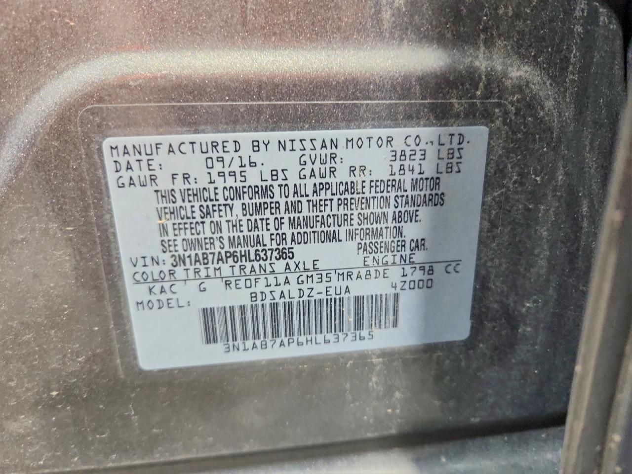 2017 Nissan Sentra s