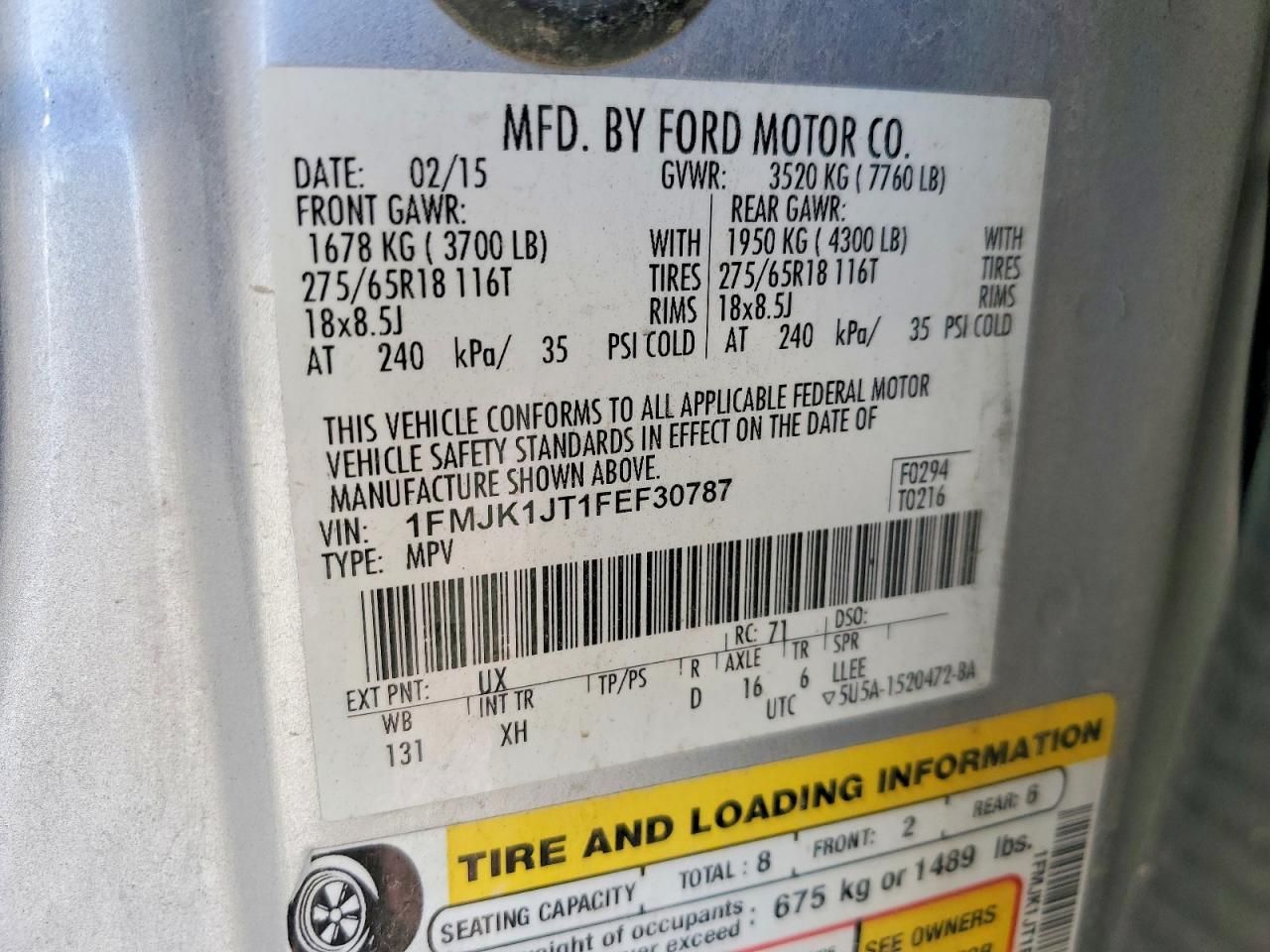 2015 Ford Expedition el xlt